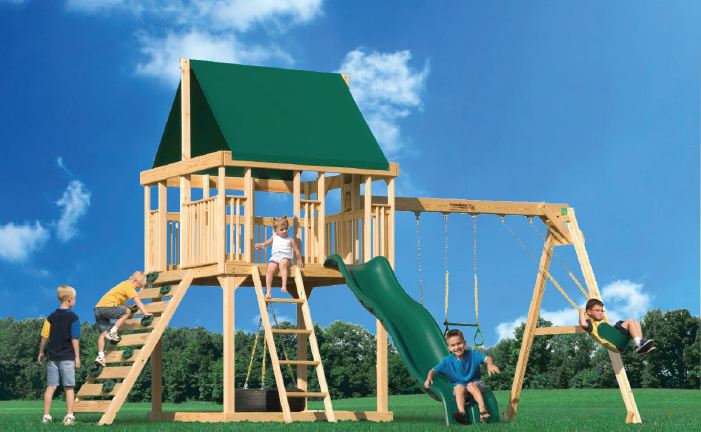 UltraBuilt Outdoor Wooden Swing Sets Kids Backyard Play Sets